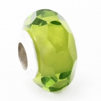 Green Faceted Glass Bead